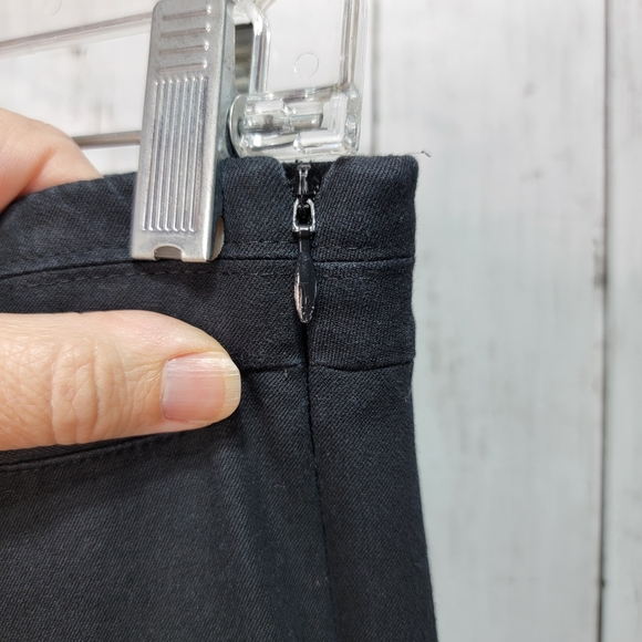 J. Jill Precision Stretch Womens Black Cotton Blend Side Straight Leg Zip Size 6 - Picture 5 of 7